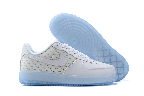 Women's Air Force 1 Low Top White/Gray Shoes 054